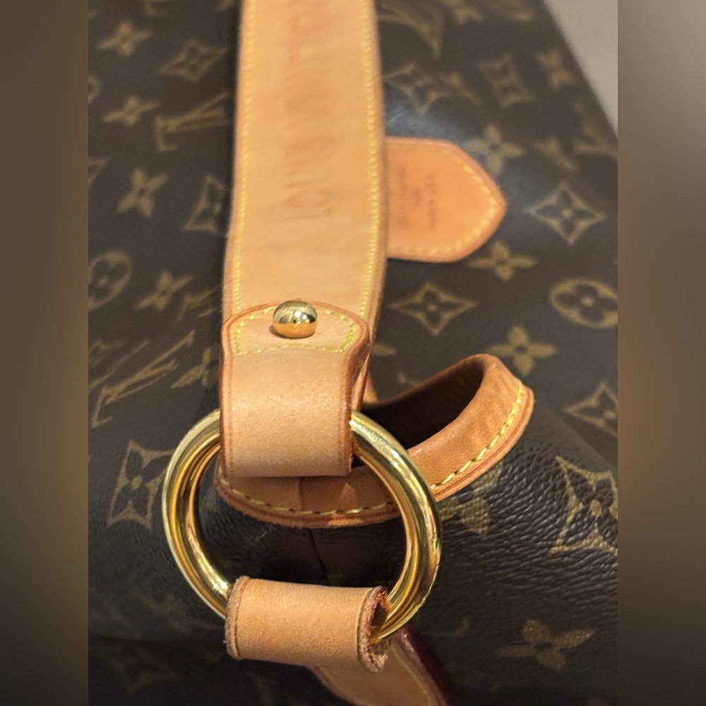 Louis Vuitton Monogram Tote in Brown and Tan Leather Trim - Picture 9 of 13